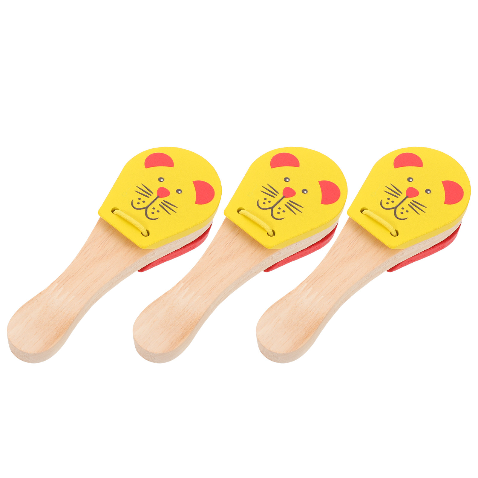 Musical Instrument For Babies - 3Pcs Wooden Baby Percussion Instruments Animal