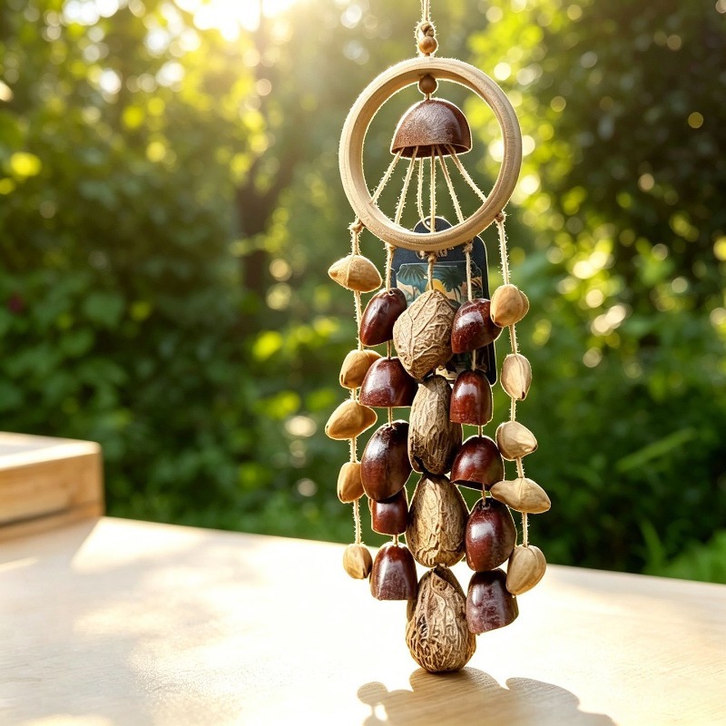 Musical Instrument Chimes - Nut Shell Wind Bell Natural Meditation