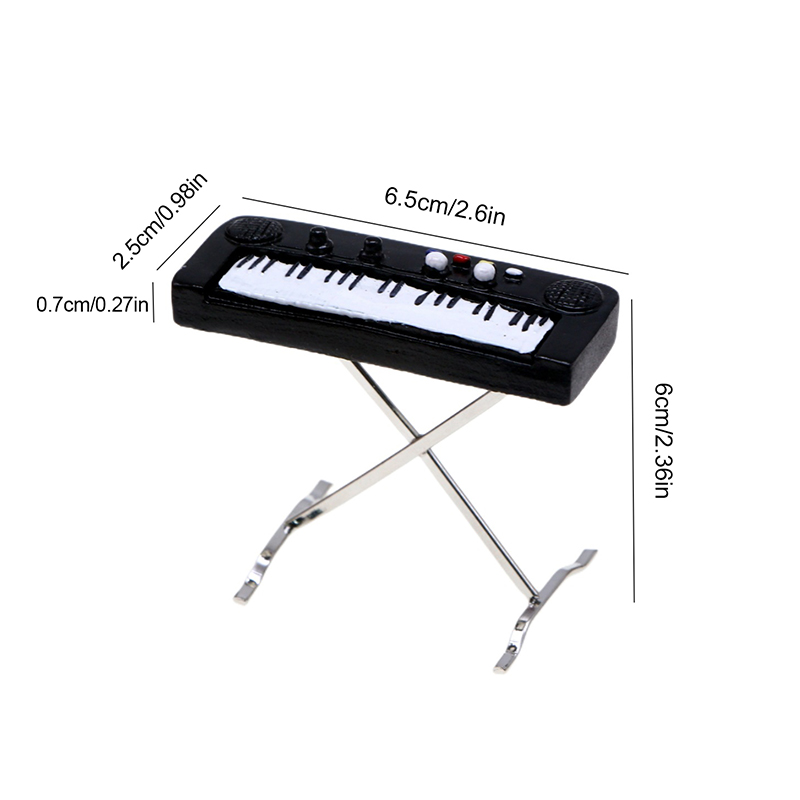 Musical Instrument Of Keyboard - 1:12 Dollhouse Miniature Electronic Piano Keyboard