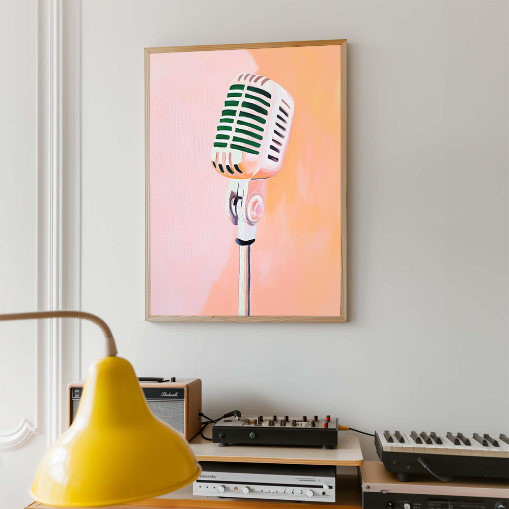 Retro Musical Art Poster Recor - Musical Instrument Images recension och pris
