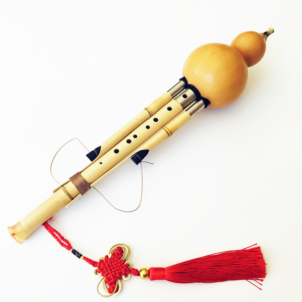 Chinese Handmade Hulusi Golden - Musical Instrument In Chinese recension och pris