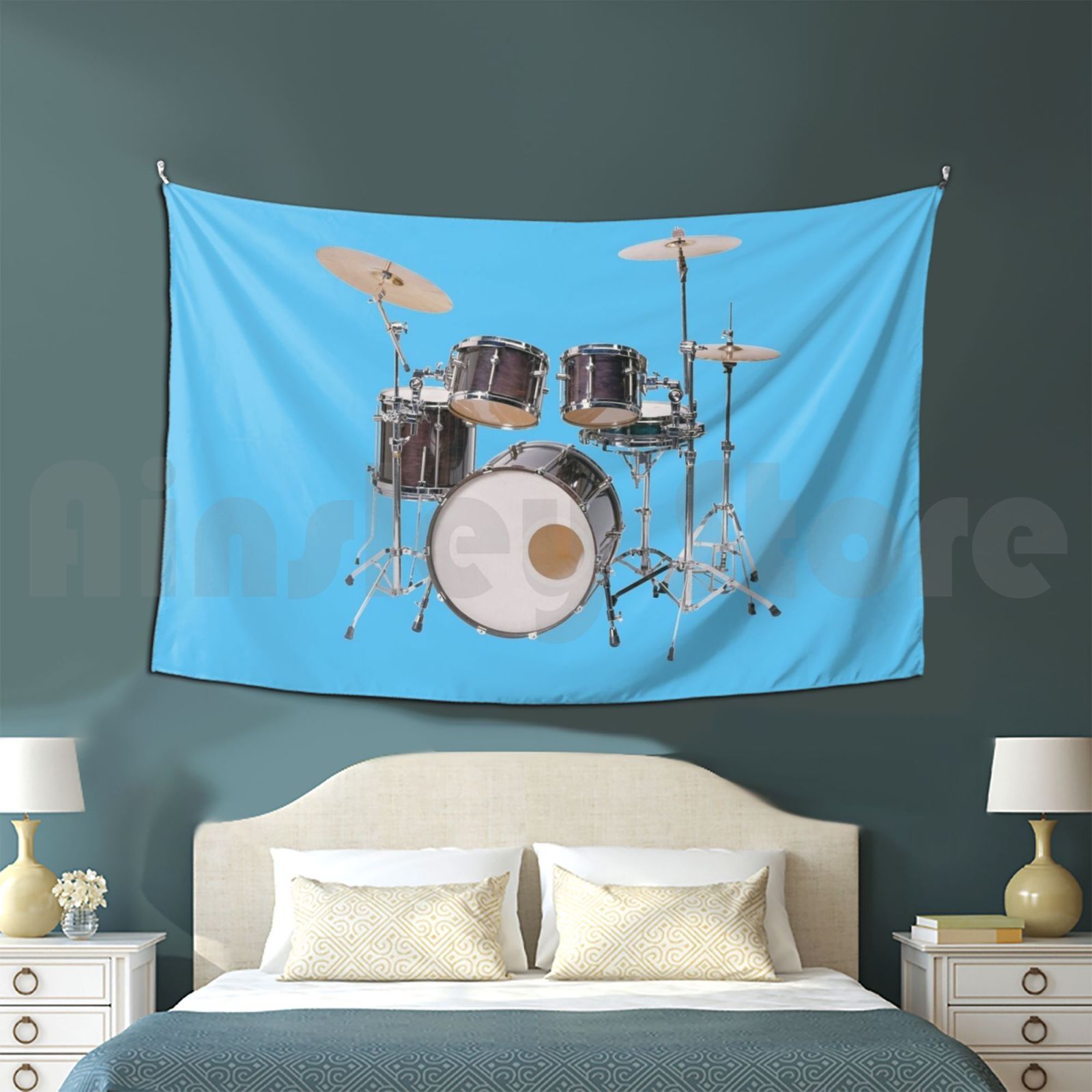 Drums Illustration Tapestry Li - Musical Instrument Images recension och pris