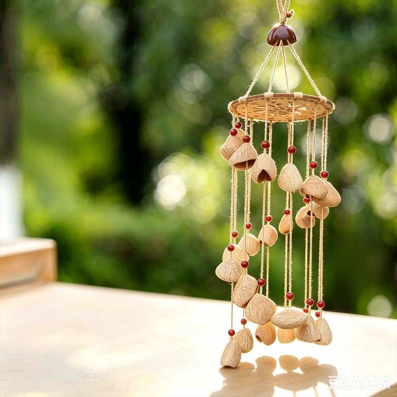 Nut Shell Wind Bell Natural Me - Musical Instrument Chimes recension och pris