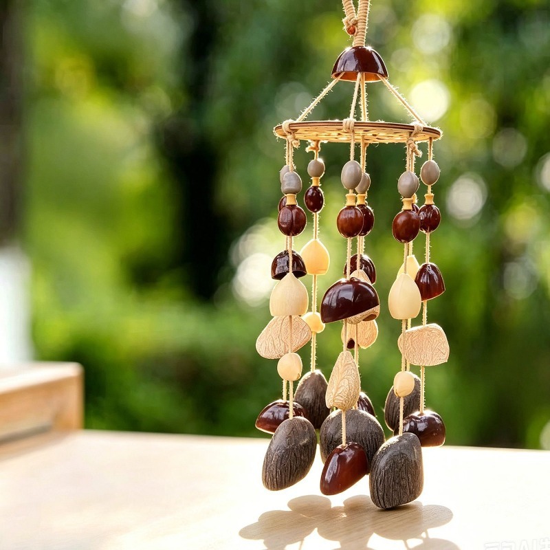 Nut Shell Wind Bell Natural Me - Musical Instrument Chimes recension och pris