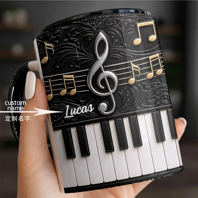 Personality Piano Ceramic Mug  - Musical Instrument With Names recension och pris