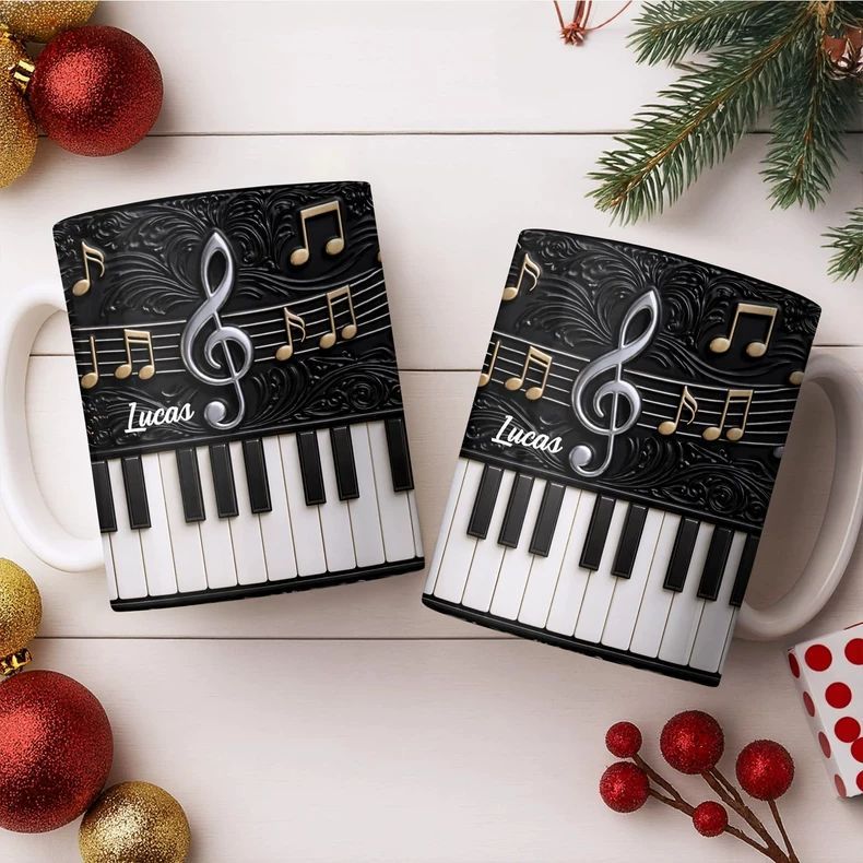 Personality Piano Ceramic Mug  - Musical Instrument With Names recension och pris