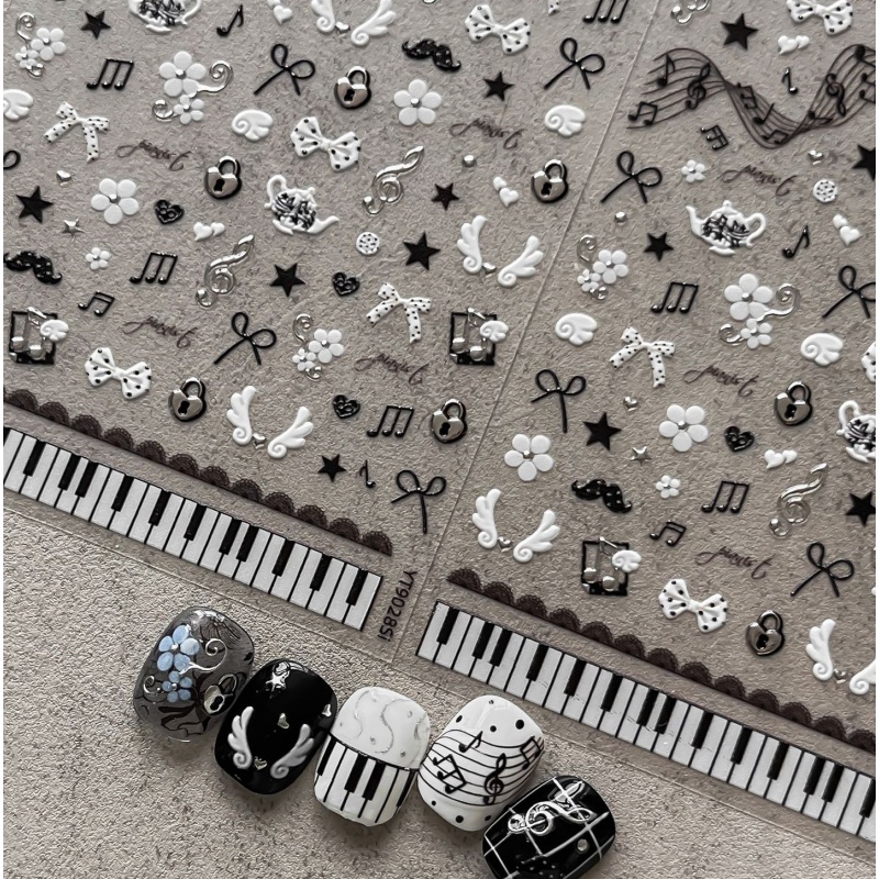 5D Retro Music Style Nail Stic - Musical Instrument Images recension och pris