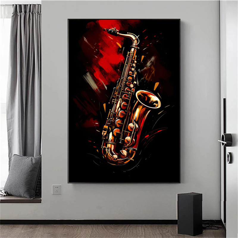 Frameless Abstract Colorful Ar - Musical Instrument Images recension och pris